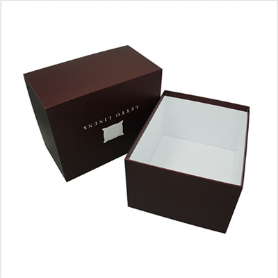 Dark Red Recyclable Package Paper Box , Rigid Cardboard Box Gift Packaging