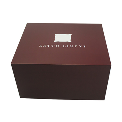 Dark Red Recyclable Package Paper Box , Rigid Cardboard Box Gift Packaging