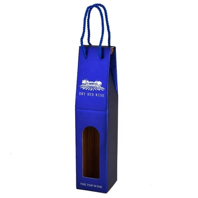 Colorful Wine Bottle Gift Bag Custom Bottle Packaging Bag Golden Foil Printing