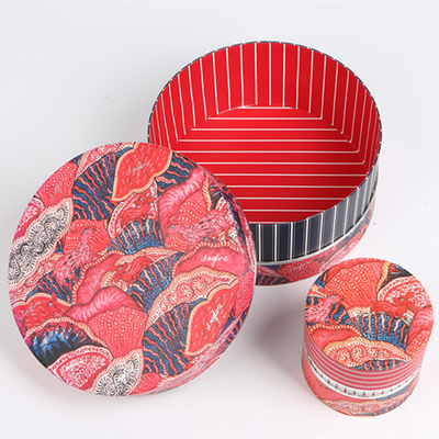 Personalized Fancy Folding Packaging Boxes Recycled Cardboard Round Gift Box