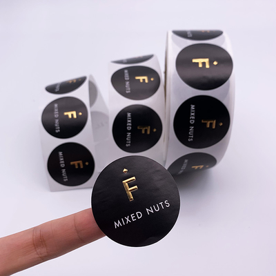 Roll Adhesive Sticker Emboss Gold Foil Silver Foil Security Seal Sticker