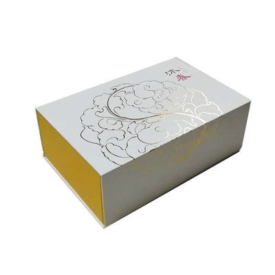 Luxury Custom Cosmetic Packaging Boxes White And Gold Cosmetic Gift Box