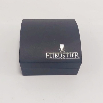 Book Style Jewelry Paper Box Black Color Cardboard Jewellery Packaging
