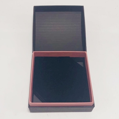 Book Style Jewelry Paper Box Black Color Cardboard Jewellery Packaging