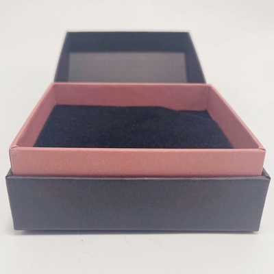 Book Style Jewelry Paper Box Black Color Cardboard Jewellery Packaging