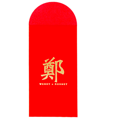 OEM Chinese Ang Bao Red Envelope Light Gold Hot Stamping Red Color Ang