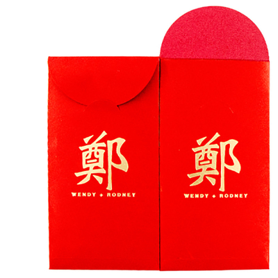 OEM Chinese Ang Bao Red Envelope Light Gold Hot Stamping Red Color Ang