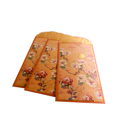 150gsm Money Gift Envelopes Yellow Fancy Paper Color Printing Ang Bao Envelop