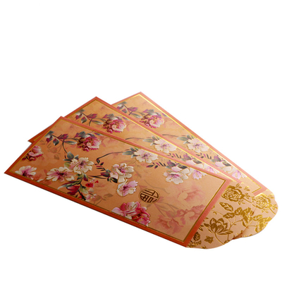 150gsm Money Gift Envelopes Yellow Fancy Paper Color Printing Ang Bao Envelop