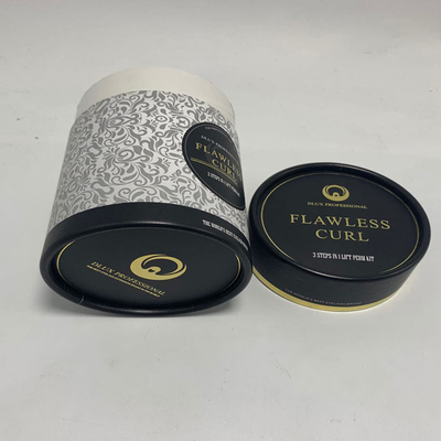 Eco Cylindrical Paper Box CMYK Printing Gold Stamping For Gift Package