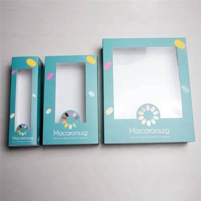 Light White Card Board Paper Gift Box With PVC Window Logo Customed Printing