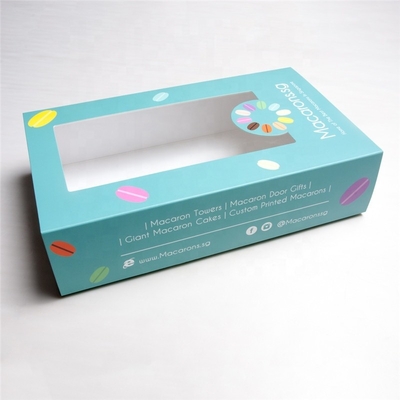 Light White Card Board Paper Gift Box With PVC Window Logo Customed Printing