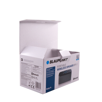 White Color Corrugated Paper Box Electronic Component Packages CMYK Printing