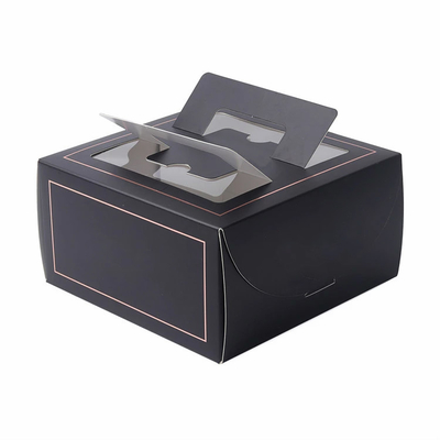 Food Packaging Cake Cardboard Box Die Cut Matt / Glossy Lamination Finishing