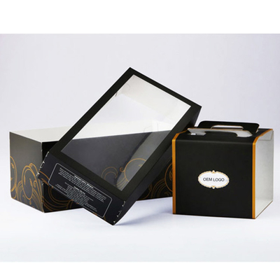 Food Packaging Cake Cardboard Box Die Cut Matt / Glossy Lamination Finishing
