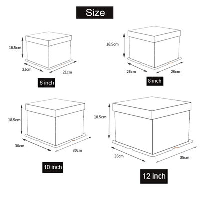 Cardboard Cupcake Boxes Birthday Cake Box With Handle Curragated Material