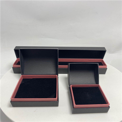 Black Paper Square Clamshell Jewelry Paper Box For Jewelry Storage