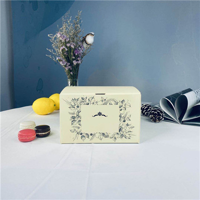 Light Yellow Delicate Small Cake Cardboard Boxes For Gifts