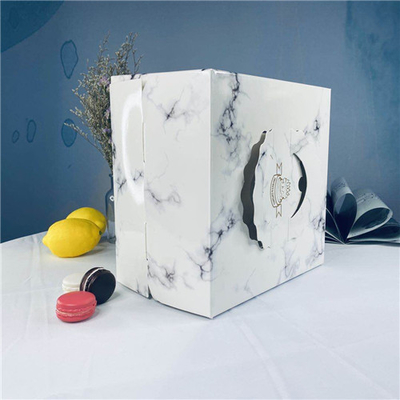 Marble Pattern Portable Food Packaging Cardboard Boxes