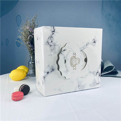 Marble Pattern Portable Food Packaging Cardboard Boxes