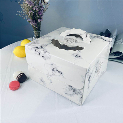 Marble Pattern Portable Food Packaging Cardboard Boxes