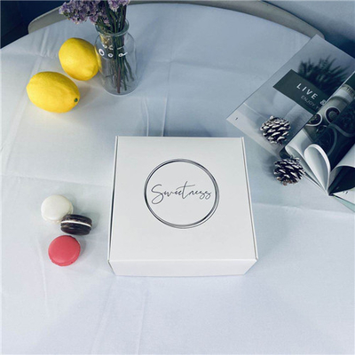 White Store Dessert CMYK Printing Cake Cardboard Boxes