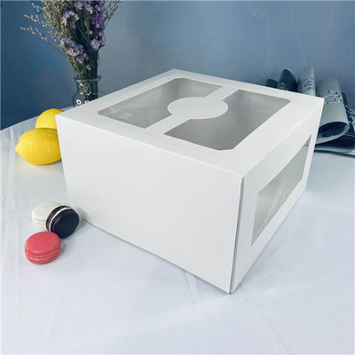 Square White Transparent PVC Window Cake Cardboard Box