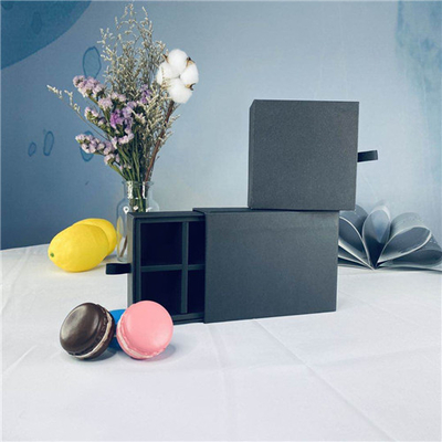 Recyclable Exquisite Black Drawer Type Chocolate Packing Boxes