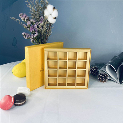 Golden Square Bronzing Process Chocolate Packing Boxes