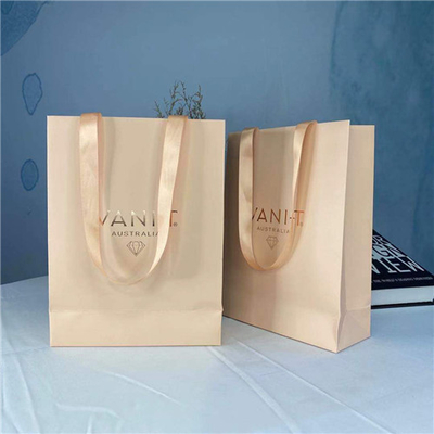 Pink Portable Window Custom Paper Shopping Bags