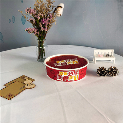 Biodegradable Kraft Paper Food Packaging Box Take Away Paper Bowl