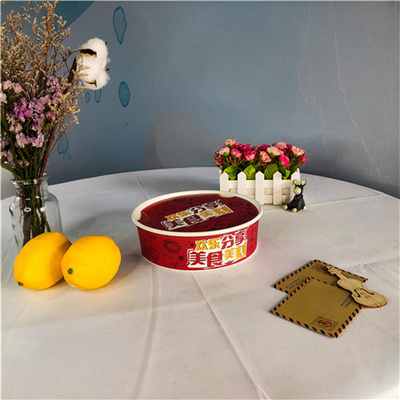 Biodegradable Kraft Paper Food Packaging Box Take Away Paper Bowl