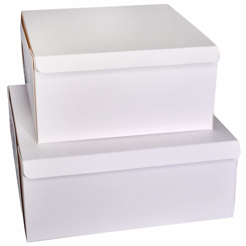 White Plain Cake Cardboard Box Or Color Printing Eco Friendly 10" X 10" X 5"