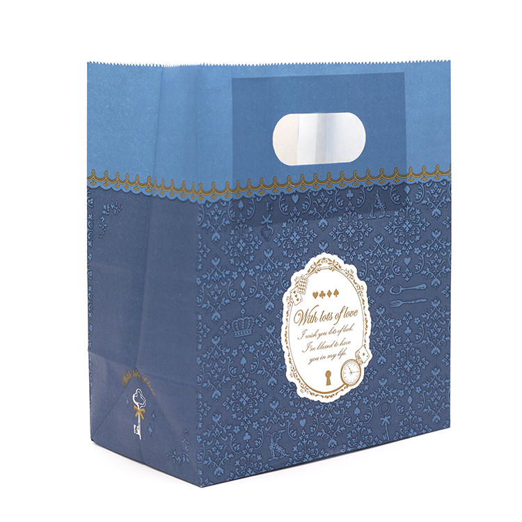 Die Cut Paper Handle Bag Custom Printed Paper Shopping Bags For Garments