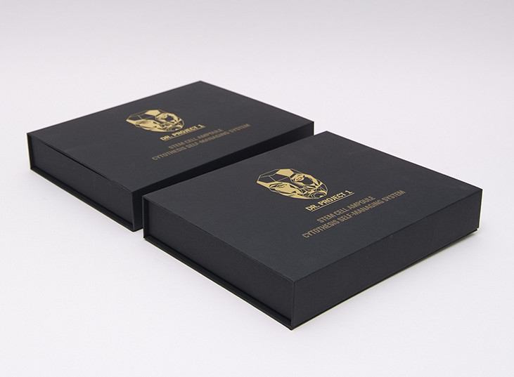 Black Packaging Boxes Gift Package Paper Rigid Box With Insert Foam / Card