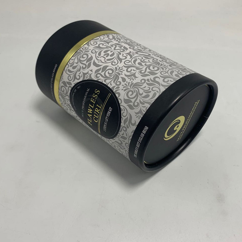 Eco Cylindrical Paper Box CMYK Printing Gold Stamping For Gift Package