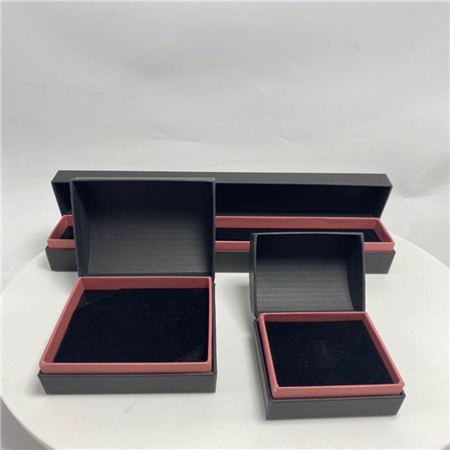 Black Paper Square Clamshell Jewelry Paper Box For Jewelry Storage